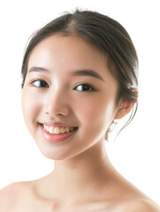 Obraz premium Young and beautiful asian hong kong chinese japanese korean girl transparent background