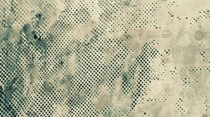 A dotted abstract background and texture of aged newspaper halftones