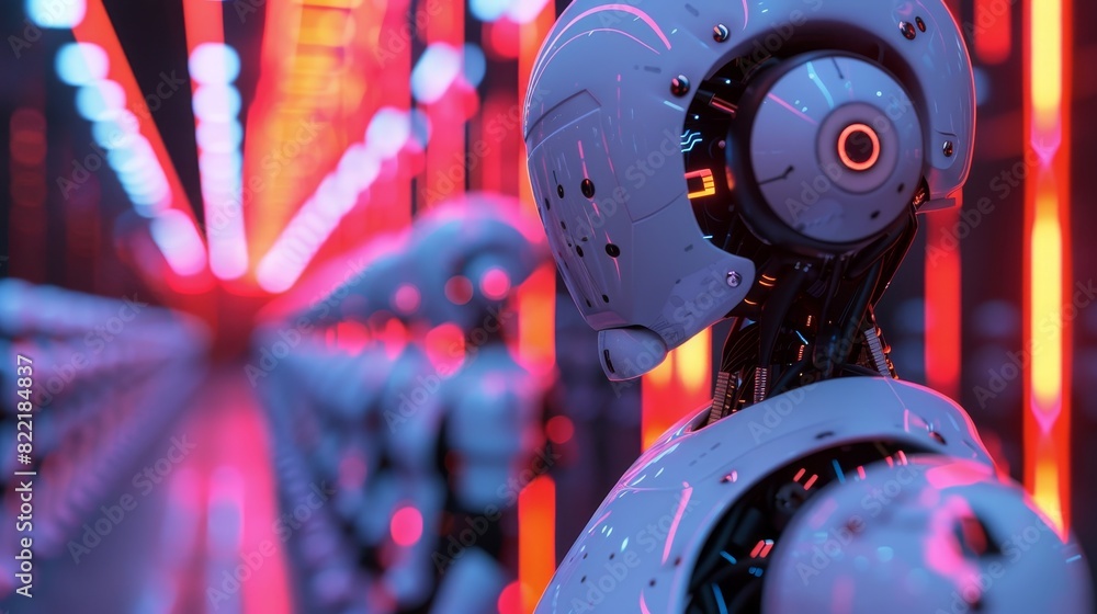 Poster image concept of artificial intelligence, render in 3d, based on artificial intelligence.