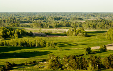 Naklejka premium Landscape in the countryside of Latgale, Latvian nature.