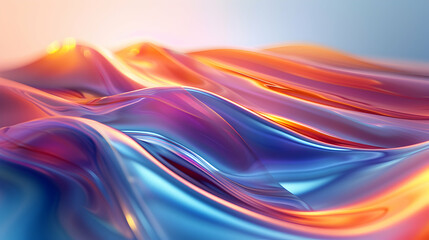 Abstract Digital Art: Glossy Lines Symbolizing Digital Innovation in Technology