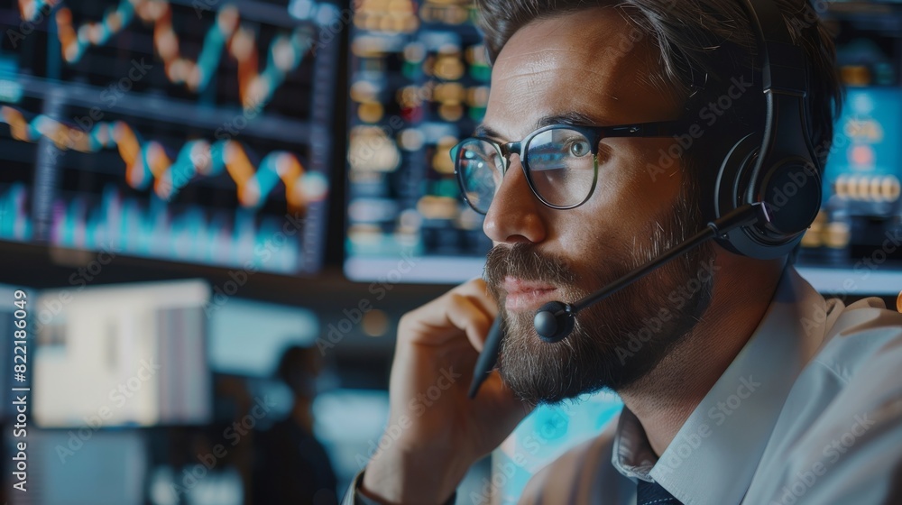Poster portrait of a proactive stock exchange manager working in a modern office. a full-length portrait of