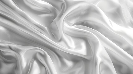 Fototapeta premium It is a white gray satin texture that is a white silver fabric silk panorama background with a beautiful soft blur pattern.