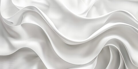 Obraz premium a white silk fabric with wavy folds