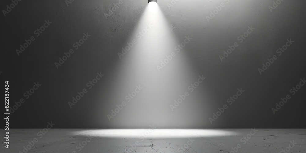 Poster abstract white empty room with spotlight , empty studio for product display presentation