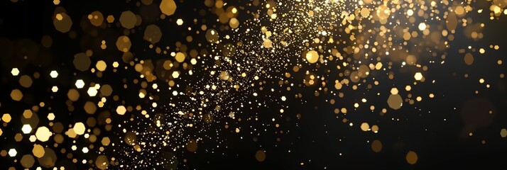 Naklejka premium dark background with gold lights on it