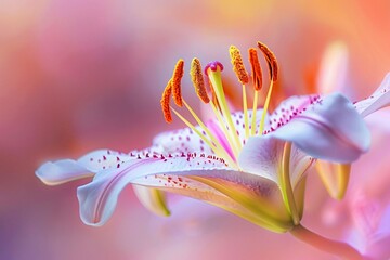 Close up of a lily flower the refined art of ikebana