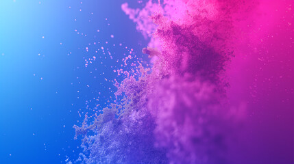 Obraz premium A painting of a blue and pink swirl with gold accents. The colors are vibrant and the gold accents add a sense of luxury and elegance to the piece. The overall mood of the painting is one of beauty