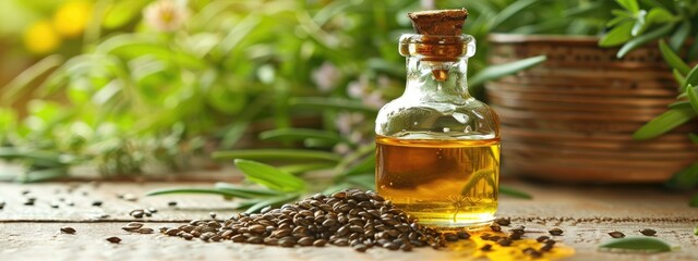 netreba essential oil. Selective focus