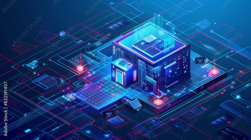 Poster smart home development, automation of residential intelligent buildings, and data visualization of i