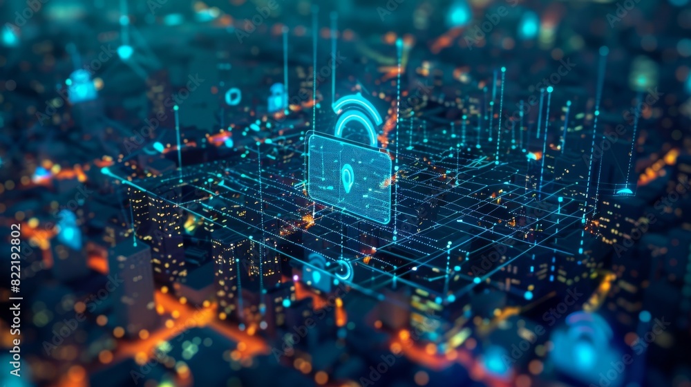 Poster concept of 5g internet communications. future smart city. global wireless network connection. teleco