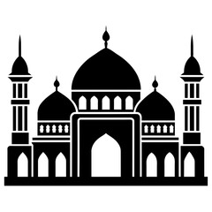 Mosque silhouette vector illustration 