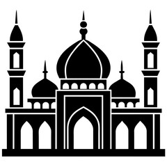 Mosque silhouette vector illustration 