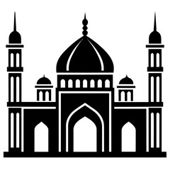 Mosque silhouette vector illustration 