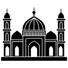 Mosque silhouette vector illustration 
