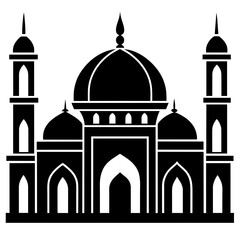 Mosque silhouette vector illustration 