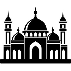 Mosque silhouette vector illustration 