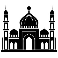 Mosque silhouette vector illustration 