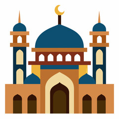 Mosque vector illustration on white background