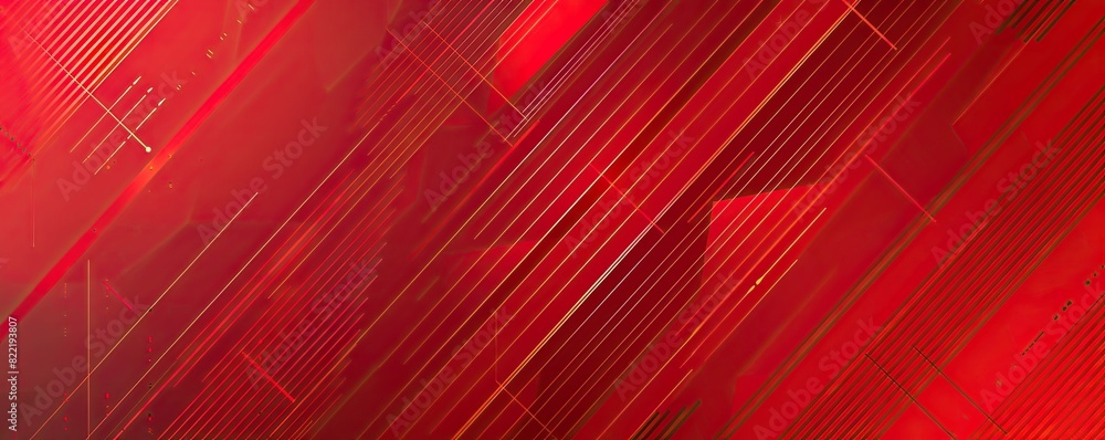Aufkleber red gradient background with diagonal lines and geometric shapes for corporate or business design ve