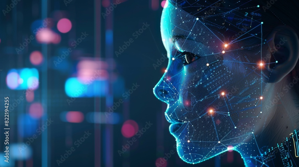 Poster inline chatbot with ai dialogue with user through phone app. ai chatbot on screen smartphone with av