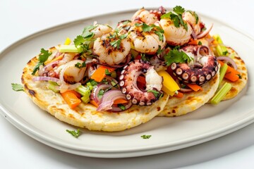 Arepas with Succulent Seafood Salad
