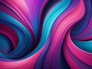Obraz premium A vibrant and abstract background featuring flowing, smooth, and curvy lines in shades of pink, purple, and blue. The design should create a dynamic and fluid visual effect.