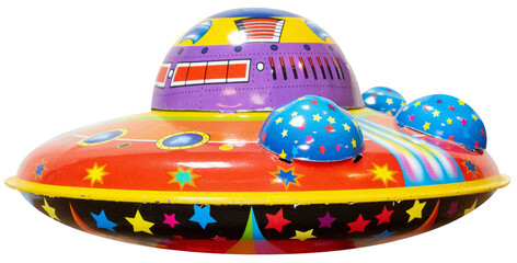 ufo toy on transparent background © Arunothai