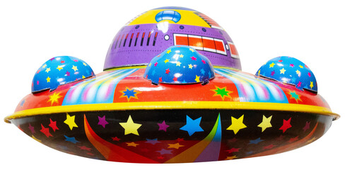 ufo toy on transparent background © Arunothai