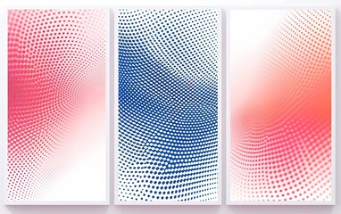 Abstract halftone background. Brochure design templates collection