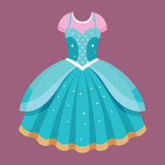 Clothes for baby Realistic dress. Textile for kids vector flat design. vector colorful baby style