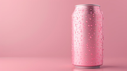 Pink energy drink aluminum can