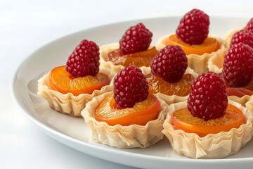 Tempting Apricot-Raspberry Tartlets with Fresh Ricotta Cheese