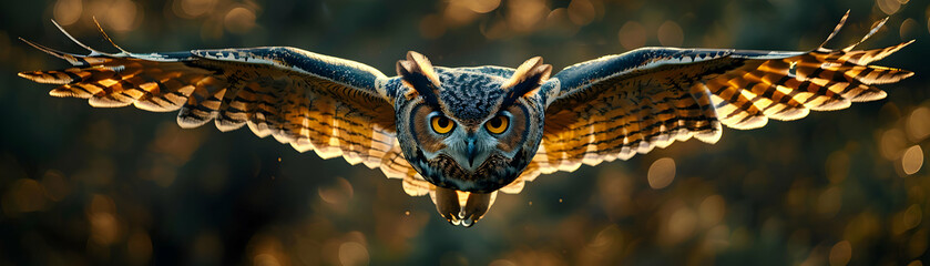 Photo realistic concept of an owl hunting at night   An owl silently capturing its prey with precision, highlighting the nocturnal prowess of this raptor in the dark