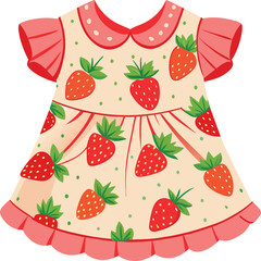 Clothes for baby Realistic dress. Textile for kids vector flat design. vector colorful baby style