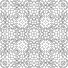 Seamless geometric pattern design with arabic style lines for islamic decoration, textile, fabric, wrapping, background, etc.