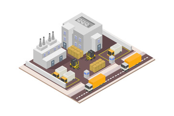 Obraz premium Isometric factory