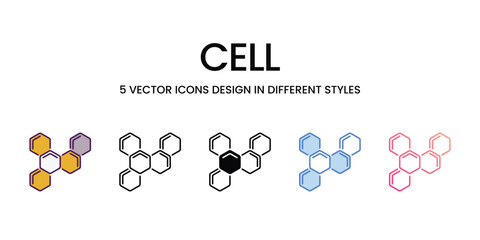 Cell Icons different style vector stock illustration