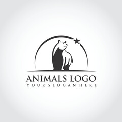Animal Bear Logo Template. Vector Illustrator