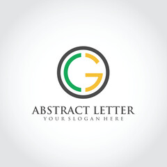Abstract Letter G Logo Template. Vector Illustrator