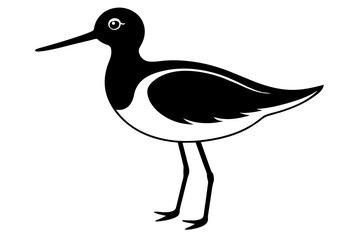 Sandpiper silhouette vector illustration