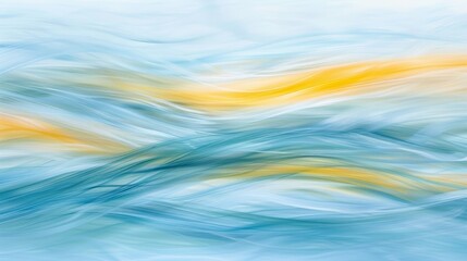 Soft flowing abstract design with blue and yellow hues, creating a serene and dynamic visual.