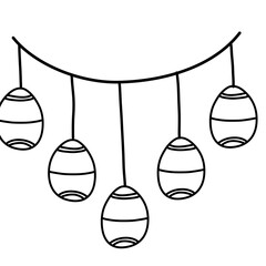 hanging painted egg decoration