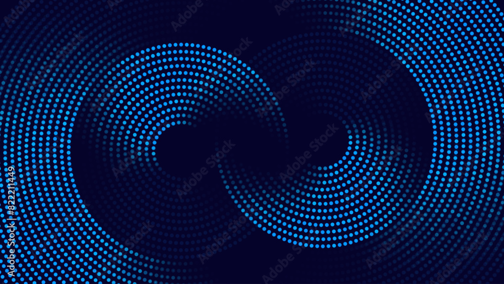 Poster abstract blue glowing geometric lines dots background. modern shiny blue dots pattern. digital techn