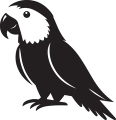 Parrot silhouette vector illustration.