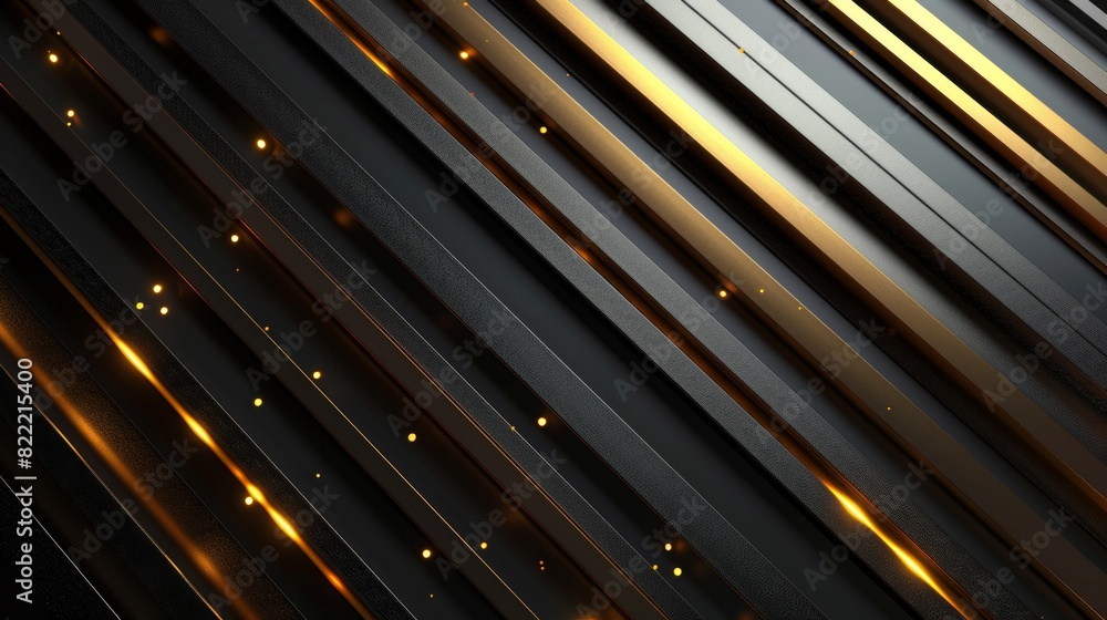 Poster this image features a series of diagonal glowing lines with a metallic sheen against a dark backgrou
