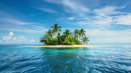 Urlaub auf einer einsamen Insel in den Tropen