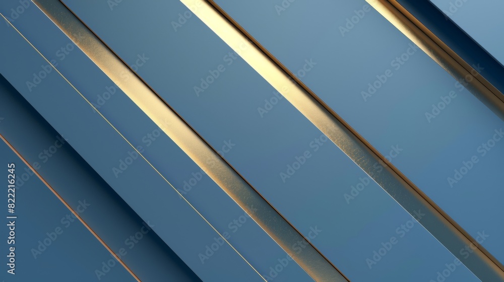 Poster elegant golden lines intersecting on a deep blue textured backdrop, creating a luxurious and modern 