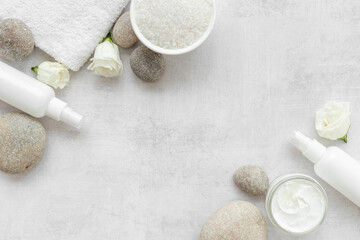 Gardening at home. Passion fruit seedlings in peat pots, top view