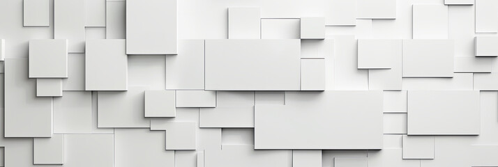 abstract white background with squares and blocks, generative AI